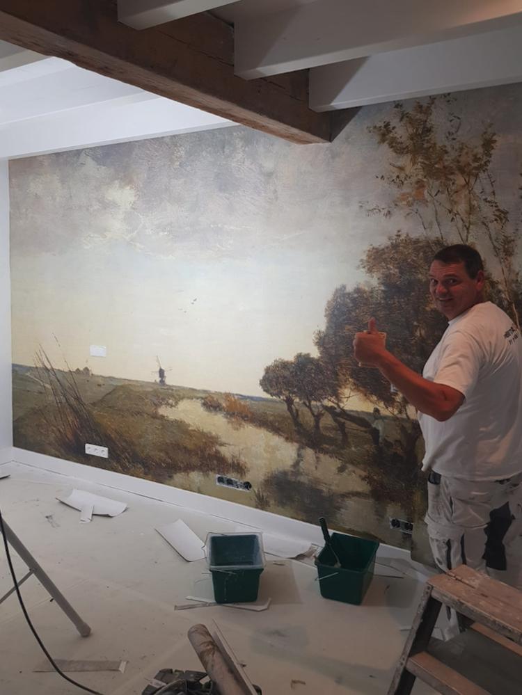 Glasvezel behang met print